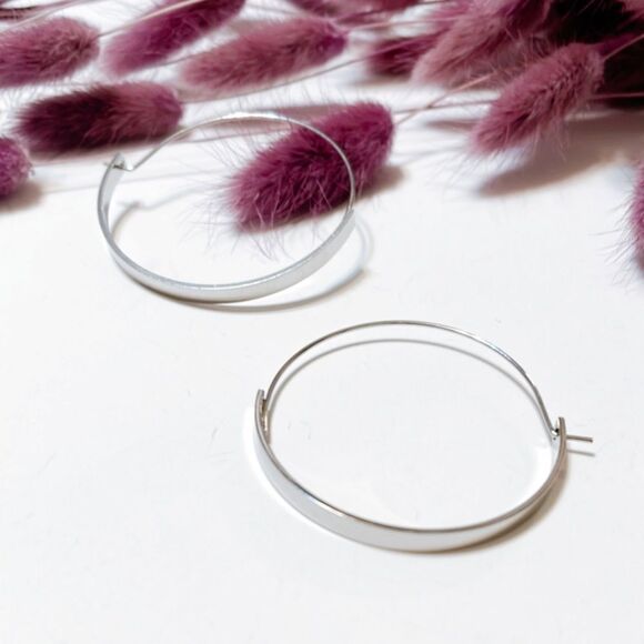 Minimalist hoop earrings #430 - Picture 1 of 6